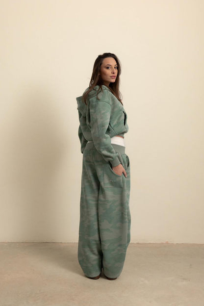 SAGE GREEN CAMO HOODIE