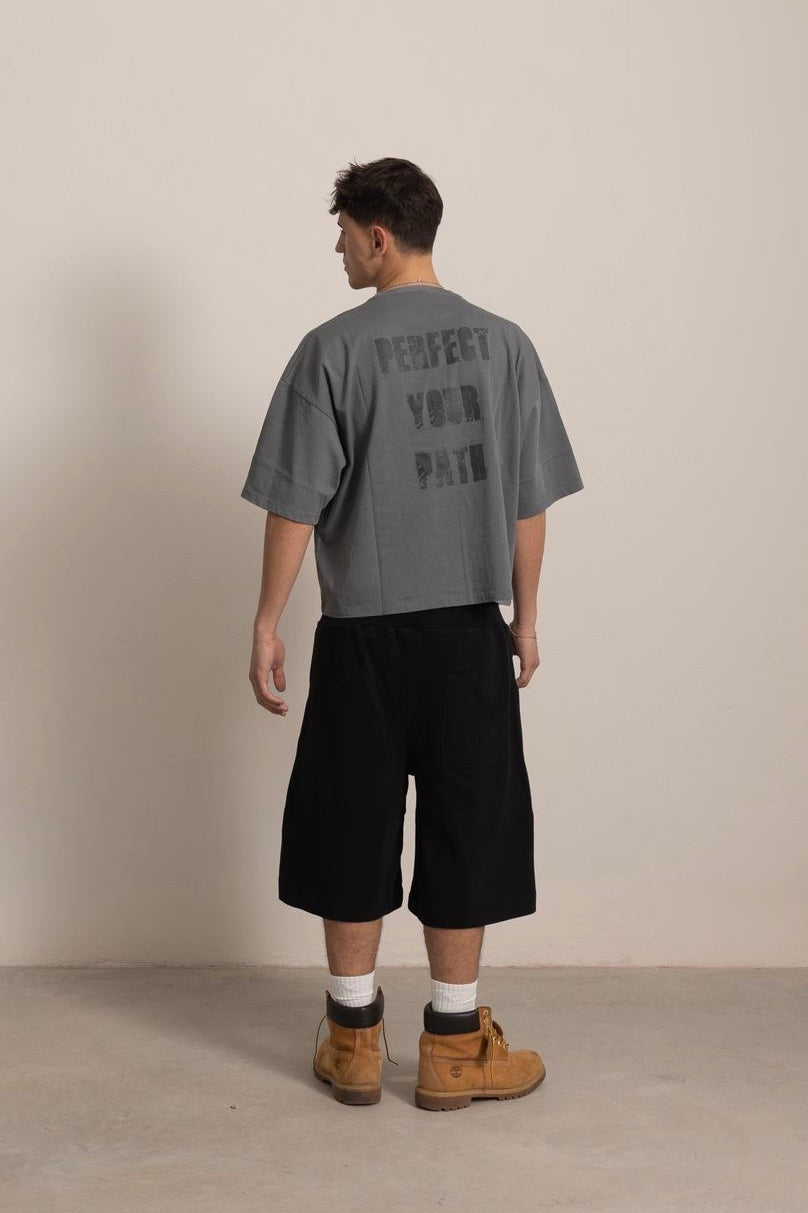 STONE GREY "P" VISION TEE