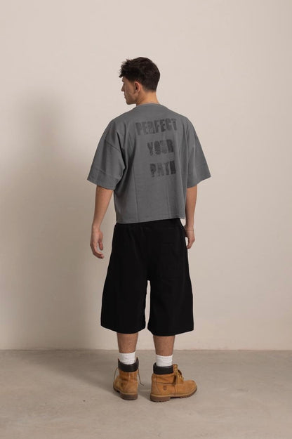 STONE GREY "P" VISION TEE