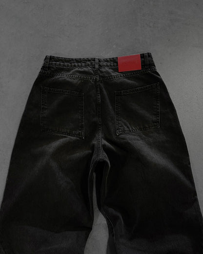 CARBON BLACK LINES DENIM JEANS