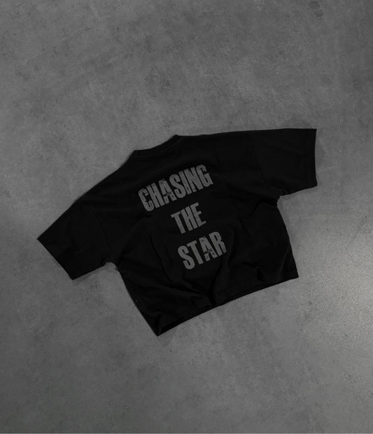 BLACK "P" STAR TEE