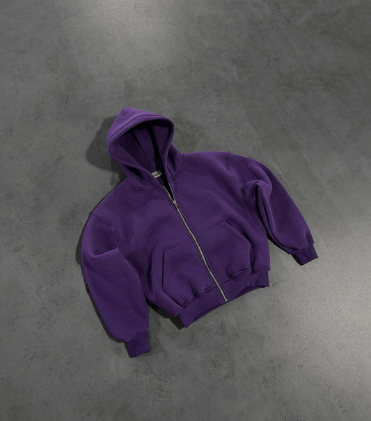 PURPLE ZIP HOODIE