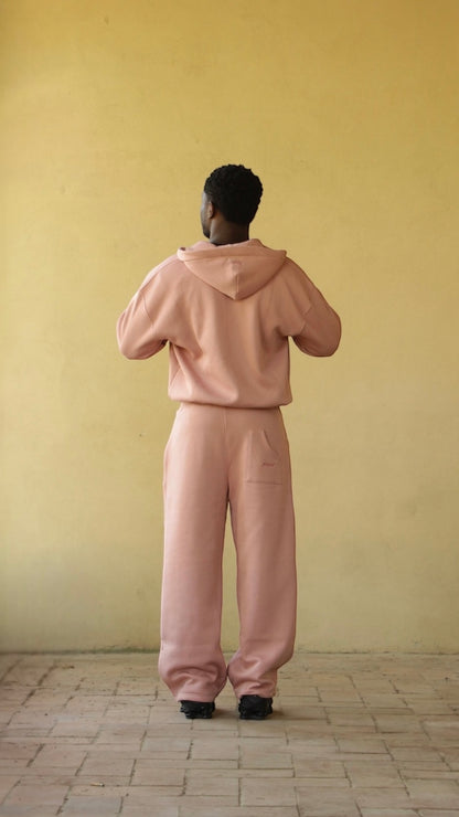 DUSTY PINK ZIP HOODIE