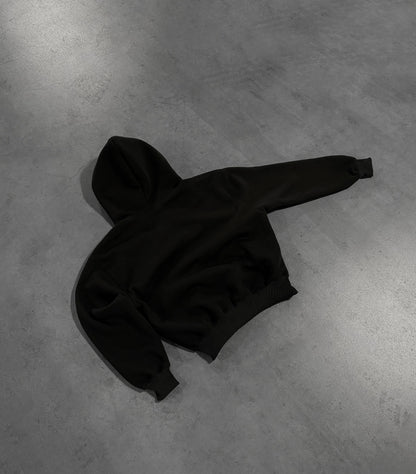 BLACK ZIP HOODIE